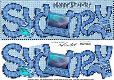 Birthday Sydney Large Dl Quick Card N 3D Decoupage