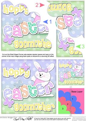Hoppy Easter Godmother Bunny Girl Felties Shell Corner