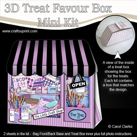 3D Little Craft Shop Treat or Favour Box Mini Kit