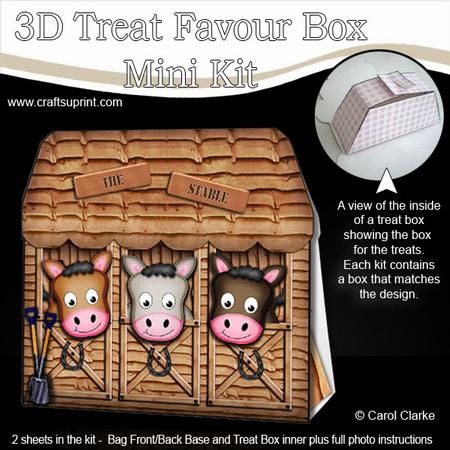 3D Little Stable Shop Treat or Favour Box Mini Kit