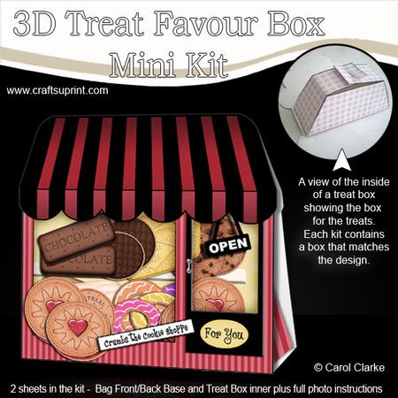 3D Little Cookie Shop Treat or Favour Box Mini Kit