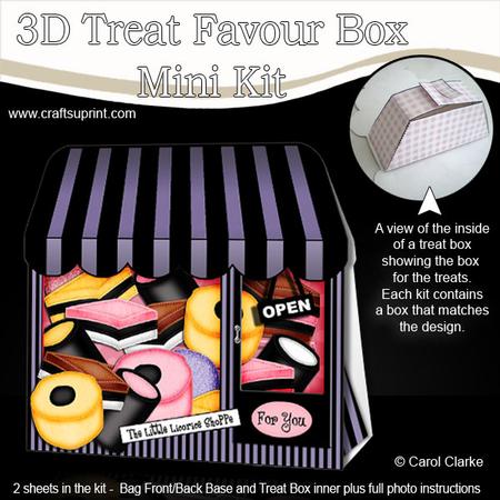 3D Little Liquorice Shop Treat or Favour Box Mini Kit