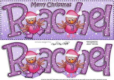 Xmas Large Dl Rachel Quick Card N 3D Decoupage
