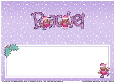 Xmas Rachel Matching Large Dl Insert