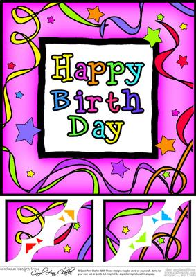 8 x 8 Birthday Scalloped Corner Topper