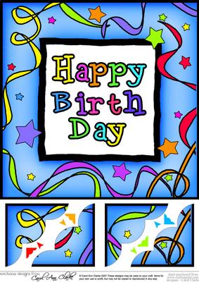 8 x 8 Birthday Scalloped Corner Topper