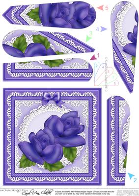 Just Roses Quick Card with Fan Pyramage Topper