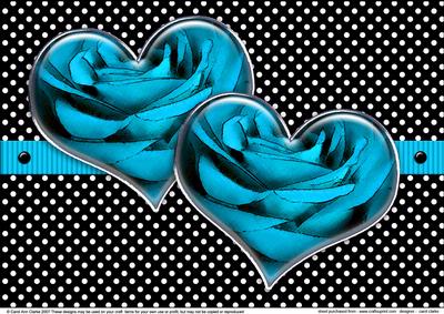 A4 Romantic Rose Hearts