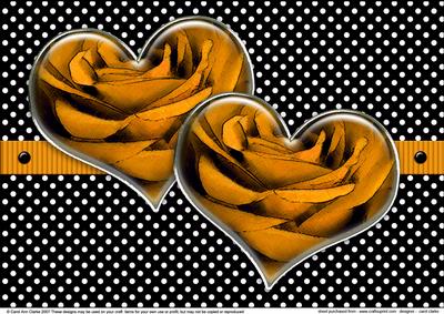 A4 Romantic Rose Hearts