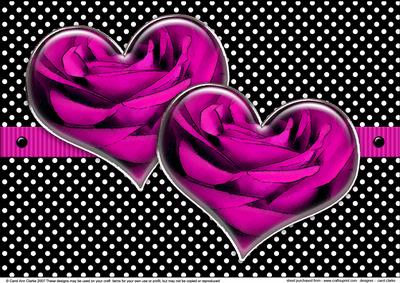 A4 Romantic Rose Hearts