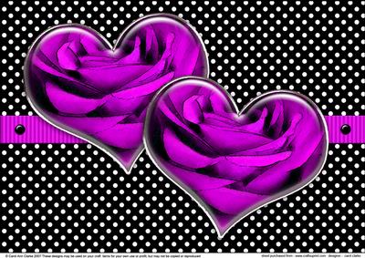 A4 Romantic Rose Hearts