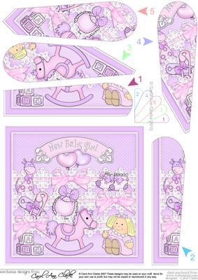 New Baby Girl Fan Pyramage Topper