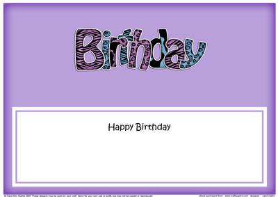 Birthday Animal Print Large Dl Matching Large Dl Insert