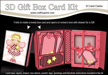 3D Fairy Fiz Gift Box Card Kit with 3D Decoupage