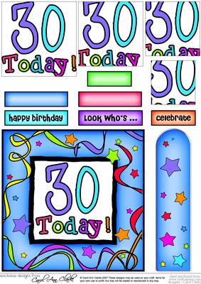 30th Birthday Quick Card with Pyramage
