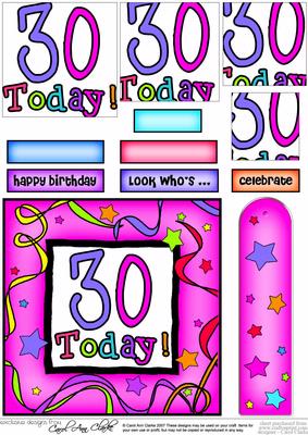 30th Birthday Quick Card with Pyramage