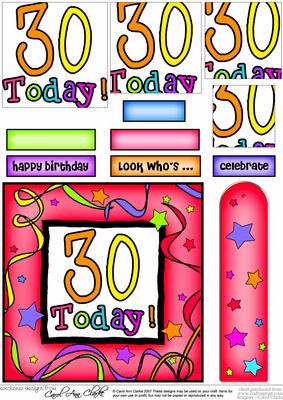 30th Birthday Quick Card with Pyramage