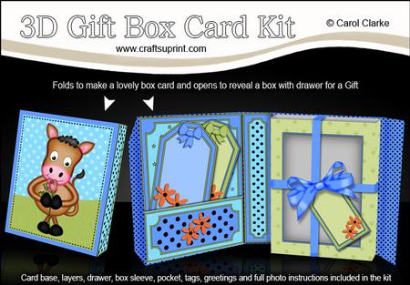 3D Gigi Horse Gift Box Card Kit & 3D Decoupage