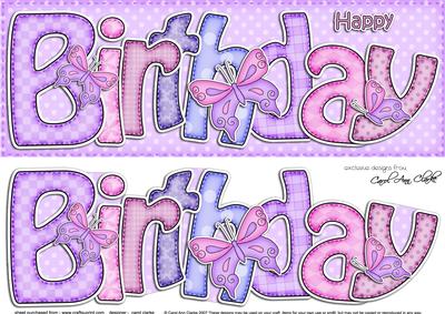 Butterfly Birthday Daughter Large Dl Quick Card 3D Decoupage