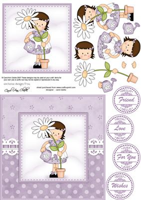 Suzi's Flower Quick Card with 3D Decoupage
