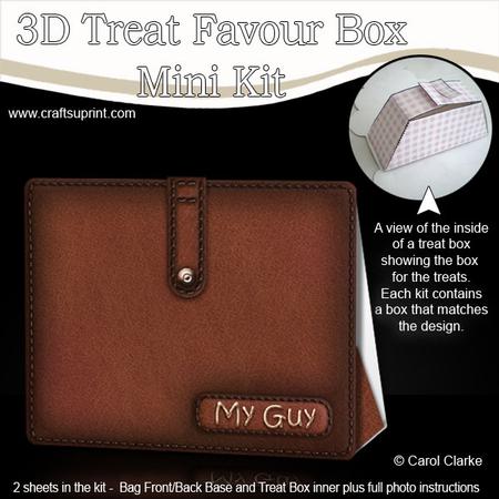 Leather Wallet Shaped Treat or Favour Box Mini Kit
