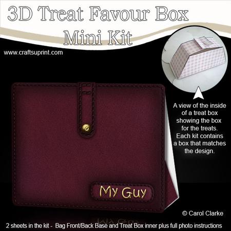 Leather Wallet Shaped Treat or Favour Box Mini Kit
