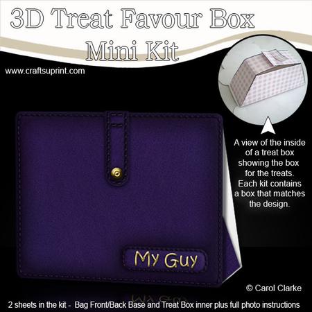 Leather Wallet Shaped Treat or Favour Box Mini Kit