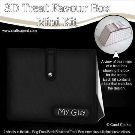Leather Wallet Shaped Treat or Favour Box Mini Kit