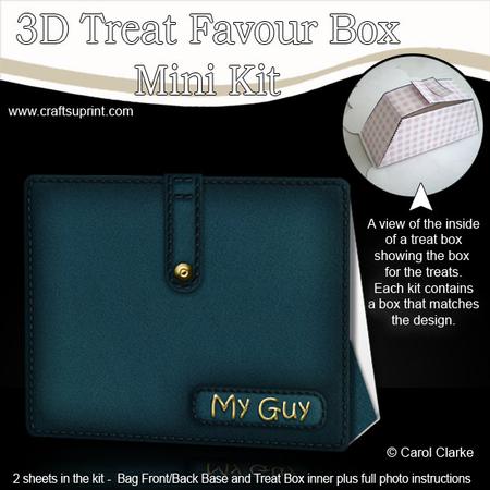 Leather Wallet Shaped Treat or Favour Box Mini Kit