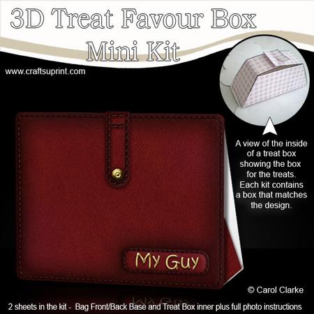 Leather Wallet Shaped Treat or Favour Box Mini Kit