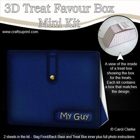 Leather Wallet Shaped Treat or Favour Box Mini Kit