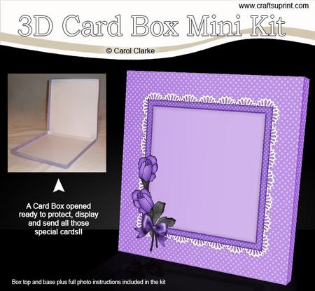 Roses 5.5 x 5.5 Square Card Box Mini Kit