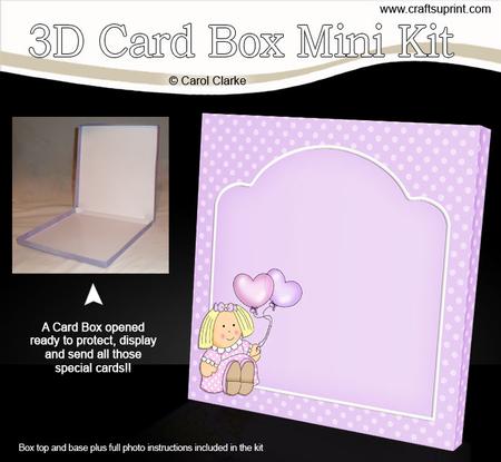 Baby Girl 5 x 5 Square Card Box Mini Kit