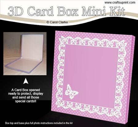 Butterfly & Lace 4 x 4 Square Card Box Mini Kit