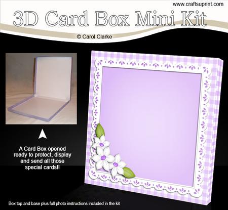 Gingham & Lace 4 x 4 Square Card Box Mini Kit