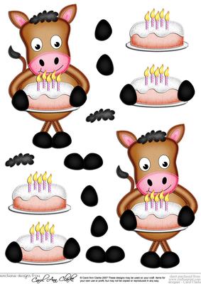 Gigi Horse Dog 3D Decoupage Designs
