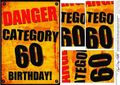 A5 Fun Novelty 60th Birthday Pyramage Topper