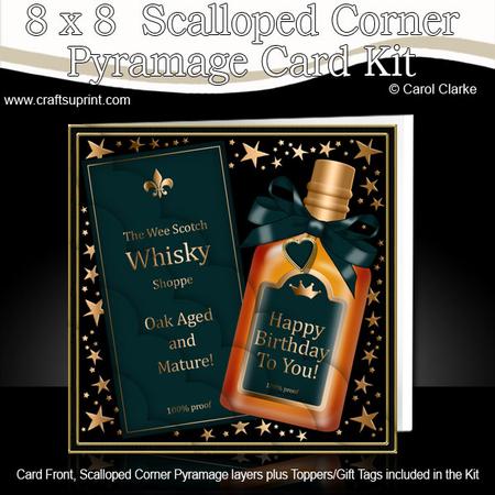 8 x 8 Birthday Whisky Scalloped Corner Kit