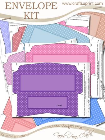 10 Mini Dl (80 x 215mm) Brighter Dots Envelope Kit