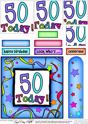 50th Birthday Quick Card with Pyramage