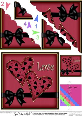 Love Hearts - Scalloped Corner Stacker