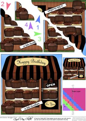 Little Chocolate Shop Scallop Corner Side Stacker Topper