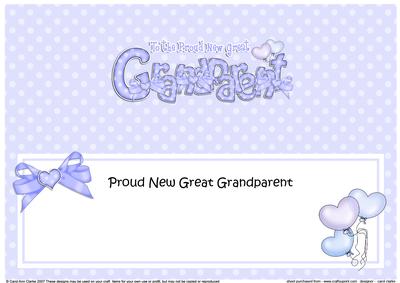 New Great Grandparent Matching Large Dl Insert