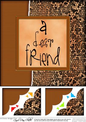 8 x 8 Fun and Funky Animal Print Scalloped Corner Topper