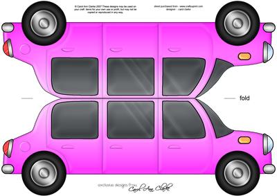Large Dl Stretch Limo Shaped Card