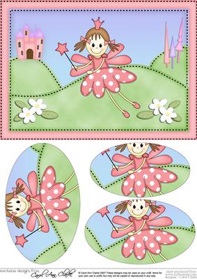 A5 Fairy Twinkletoes Oval Pyramage Topper