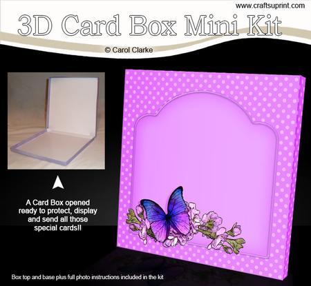 Butterfly & Flowers 5.5 x 5.5 Square Card Box Mini Kit