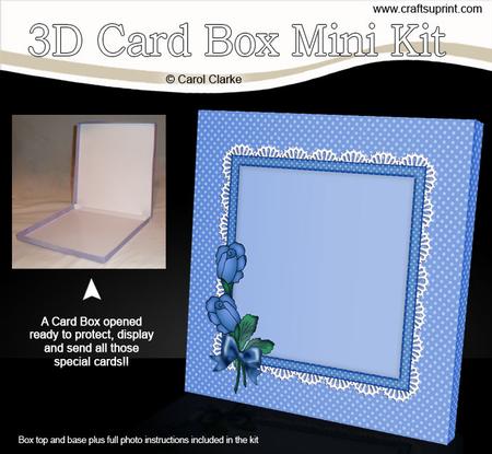 Roses 5.5 x 5.5 Square Card Box Mini Kit