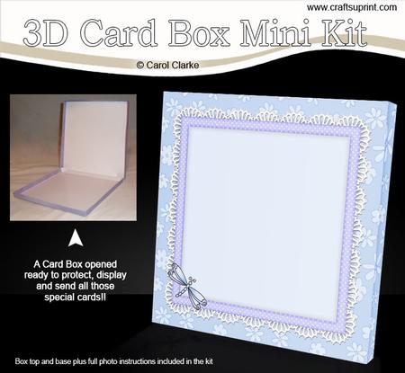 Dragonflies & Lace 5 x 5 Square Card Box Mini Kit