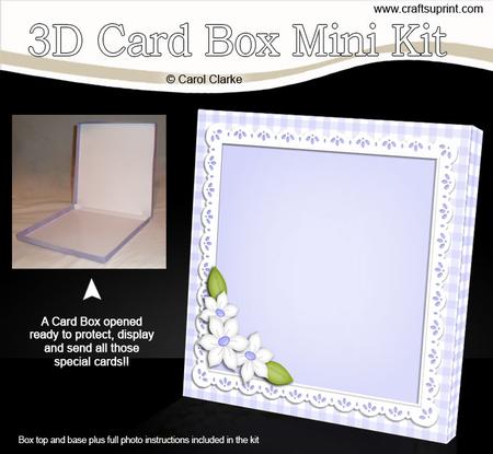 Gingham & Lace 4 x 4 Square Card Box Mini Kit